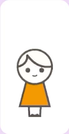 分数サイズ1/10こどもイラスト